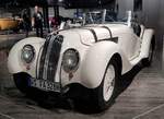 =BMW 328 Roadster, Bauzeit 1937 - 1939, 1971 ccm, 33 PS , 155 km/h, steht im EFA Museum in Amerang, 06-2022
