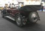 Heckansicht einer Replika eines Bugatti T41 Royale Prototyp Packard. Retro Classics in Essen am 09.04.2026.