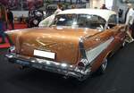Heckansicht des Chevrolet Series 2400C Bel Air Del Ray Hardtop Sport Coupe aus dem Jahr 1957. Techno Classica Essen am 06.04.2024.