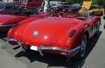 Heckansicht eines Chevrolet Corvette C1 des Modelljahres 1958.