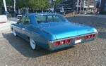Heckansicht eines Chevrolet Impala fourdoor Sedan aus dem Jahr 1968.