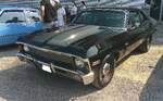 Chevrolet Nova Coupe im Farbton tuxedo black aus dem Jahr 1971.