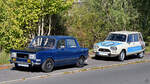 Im Bild ein Simca 1006 SR, dahinter ein Citroën Ami 8, beide Anfang September 2025 in Hattingen abgestellt.