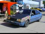Blauer Citroen BX16 TZI zu Besuch am Bus & Oldtimertreffen vom 01-03.08.2025 in Orpund Bild vom am 03.08.2025