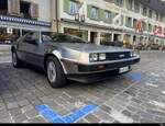 Ein DeLorean DMC abgestellt im St�dtchen Aarberg am 11.07.202