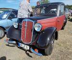 =DKW F 8 steht bei der Oldtimerveranstaltung der OLDTIMERFREUNDE OHMTAL in Dannenrod, 09-2025