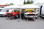 Letzte reparaturen  vor den  Renneinsätzen im Fahrerlager, beim Summer Classic in Spa Francorchamps am des 15.6.201