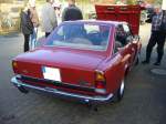 Heckansicht eines Fiat 124 Coupe 1800. 1972 - 1976. Oldtimertreffen Industriemuseum Ennepetal am 01.11.2015.
