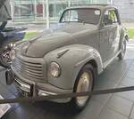 =Fiat 500 Topolino, Bj. 1953, 569 ccm, 13 PS, gesehen im Museo Nicolis in Verona, 09-2025