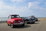 Fiat 500, auf dem Damm in  Westkapelle, Walcheren, Zeeland, NL, im Urlaub gesehen. 24. Wasschappelse Oldtimerrit am Samstag, den 20. Juni 2026