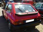 Heckansicht eines Fiat Ritmo 130 TC Abarth aus dem Jahr 1984.