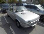 Fiat Ritmo Super 85 Cabriolet im Farbton alluminio. Das Cabriolet des Ritmo Super stand 1979 als Prototyp auf der Frankfurter IAA. Zwei Jahre später dann das Serienmodell. Entwickelt und gebaut bei Bertone, erhielt der offene Viersitzer eine and ...