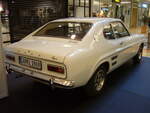 Heckansicht eines Ford Capri 1 1500 XL im Farbton diamantweiß. EKZ Limbecker Platz in Essen am 12.03.2022.