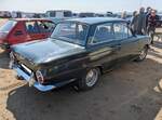 Profilansicht eines Ford Cortina MK1 im Farbton molina green aus dem Jahr 1965. Treffen anl�sslich des 100´ten Jahrestages der Rekordfahrt von BABS am Strand von Pendine Sands/West Wales.