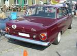 Heckansicht eines Ford Cortina MK1 1500 aus dem Jahr 1965. 9. Ford-Classic-Event an Mo´s Bikertreff in Krefeld am 03.09.2023.