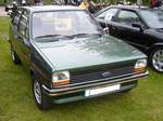 Ford Fiesta MK I. 1976 - 1983. Mit dem Fiesta MK I landete Ford einen Verkaufsschlager. Für die Produktion wurde eigens ein Werk in Südspanien errichtet. Beim abgelichteten Fiesta handelt es sich um das Sondermodell Bravo. Oldtimertreffen Hörstel-Riesenbeck am 01.05.2017.
