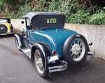 Heckansicht eines Ford Model A Roadster Standard aus dem Jahr 1928.