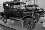 Ein Ford Model T Touring Car (Thin Lizzy) von 1922 ist im Verkehrszentrum des Deutschen Museums München ausgestellt. (August 2020)