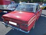Heckansicht eines Ford Taunus P4 12M Coupe aus dem Jahr 1965.