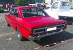 Heckansicht der zweitürigen Ford Taunus P7b 20M RS Limousine.
