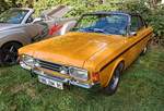 Ford Taunus P7b 20M RS Hardtop Coupe im Farbton maisgelb, wie er in den Jahren von 1968 bis 1971 vom Band lief.