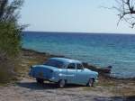Ein 1952'er Ford Customline Sedan am 04.04.2009 in der Nähe der Schweinebucht auf Kuba.