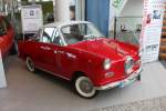 Oldtimer Ausstellung in und auf dem Gelände der Firma Beresa in Osnabrück am 6.3.2016: In der Halle wurde dieses Goggomobil Coupe präsentiert!