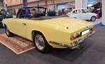 Heckansicht eines Glas GT 1700 Roadster im Farbton canarigelb aus dem Jahr 1968. Retro Classics in Essen am 09.04.2026.