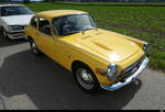 Ein Gelber Honda S800 zu Besuch am Oldtimer Treff auf den Areal des Flugplatz in Bleienbach am 31.05.2026