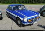 Ein Blau - Weisser Honda S 800 zu Besuch am Oldtimer Treff auf den Areal des Flugplatz in Bleienbach am 31.05.2026