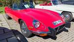 =Jaguar E-Type, gesehen bei der Oldtimerveranstaltung in Frankenberg, 05-2026