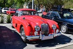 Jaguar XK150 aus den sp�ten 1950er Jahren, am 1.5.2026 auf dem Show / Parkplatz des Fr�hlingserwachen der Oldtimerfreunde Grenzland, Loherhof Geilenkirchen