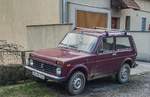 Lada Niva, fotografiert in Oktober, 2019.