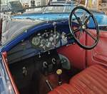 =Blick in den Innenraum des Lancia Lambda VIII Serie, Bj. 1928, 2569 ccm, 65 PS, gesehen im Museo Nicolis in Verona, 09-2025