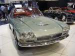 Frua Prototyp des Maserati Mexiko. Dieses Modell wurde 1968 auf dem Genfer Salon vorgestellt. Der V8-motor mit 4.7l Hubraum leistet 290 PS. Techno Classica am 18.04.2015.