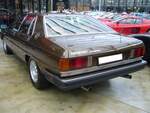 Heckansicht eines Maserati Quattroporte der Serie 3 aus dem Jahr 1982. Classic Remise Düsseldorf am 13.07.2021.