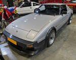 Mazda RX-7, BJ 1982, 1146 ccm, 2 Scheiben Wankelmotor mit 125 PS, ausgestellt beim Autojumble in Luxemburg. 03.2026