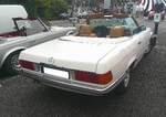 Heckansicht eines Mercedes Benz R107 280SL aus dem Jahr 1979.