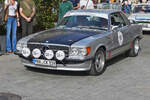 Mercedes Benz 450 SLC, nahm an der Luxemburg Classic Rallye teil.