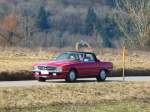 Oldtimer Mercedes Cabriolet unterwegs bei siselen am 06.03.2012