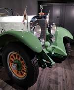 =Vorderwagen des MB 630 K, Bauzeit 1926 - 1929, 6246 ccm, 140 PS, 145 km/h, gesehen im EFA Museum in Amerang, 06-2022