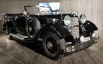 =MB Nürburg 500, Bauzeit 1931 - 1934, 4918 ccm, 100 PS, 110 km/h, steht im EFA Museum in Amerang, 06-2022