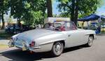 =MB 190 SL auf dem Weg zur Oldtimerausstellung bei Schloss Fasanerie, 06-2025
