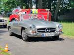 =MB 190 SL auf dem Weg zur Oldtimerausstellung bei Schloss Fasanerie, 06-2025