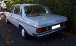 Heckansicht eines Mercedes Benz W123 200D. Stra�enrandsichtung am 12.08.2026 in M�lheim an der Ruhr/Saarn.