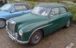 MG Magnette der Baureihe ZA, wie er von 1953 bis 1956 gebaut wurde. Angetrieben wird, der nur als viert�rige Limousine lieferbare Magnette ZA, von einem Vierzylinderreihenmotor, der aus einem Hubraum von 1489 cm� 60 PS leistet. Der Motor stammte �bri ...