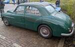 Profilansicht eines MG Magnette der Baureihe ZA aus dem Jahr 1955. Sirhowy Valley (S�dwales) Classic car meeting im April 2025.