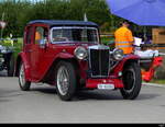 Roter MG Oldtimer zu Besuch am Oldtimer Treffen in Lüterswil/SO am 31.08.2025