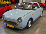 Nissan Figaro, BJ 1991, 988 ccm, 76 PS, aufgenommen beim Autojumble in Luxemburg.