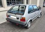 Heckansicht eines Nissan Micra der zweiten Serie aus der Baureihe K10. Besucherparkplatz der D�sseldorfer Classic Remise am 26.09.2026.